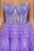 Sweetheart Corset Top Detailed Multi Layered Skirt Cocktail Dress for Women 4/XS-16/3X